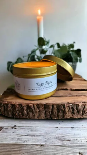 Cozy Nights - Coconut Soy Candle - Fall Collection 4 oz